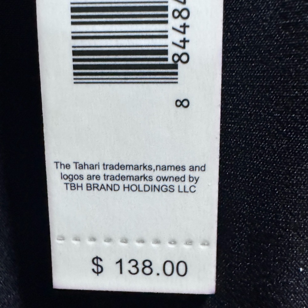 Tahari Black Midi Dress with Gold Accents - Picture 2 of 4
